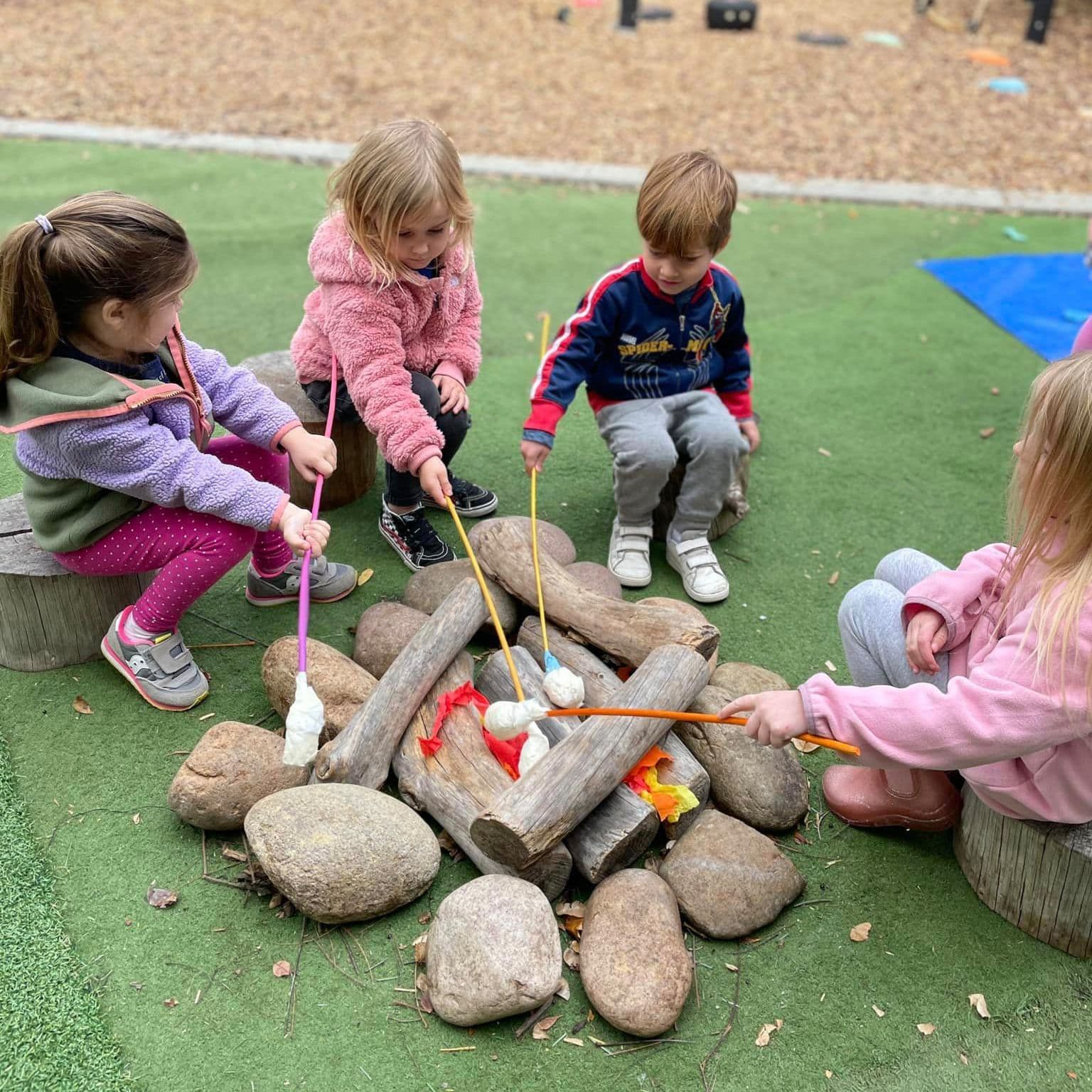 Kids enjoying our outdoor classrooom